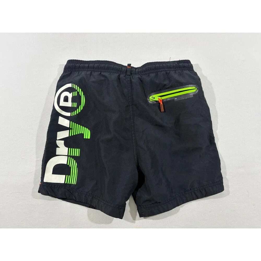 Superdry Premium Lined Swim Shorts Mens Volley Trunks Athletic Black Mesh Sz S